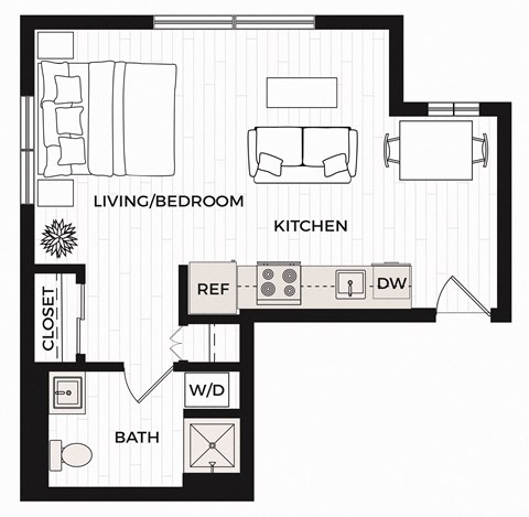 a floor plan of a small apartment